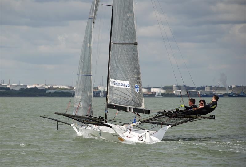 UK 18ft Skiff Grand Prix Round 1 at Calshot photo copyright Marcus Roberts taken at  and featuring the 18ft Skiff class
