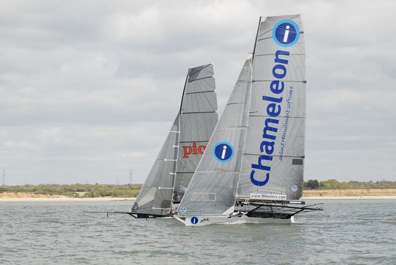 UK 18ft Skiff Grand Prix Round 1 at Calshot photo copyright Marcus Roberts taken at  and featuring the 18ft Skiff class