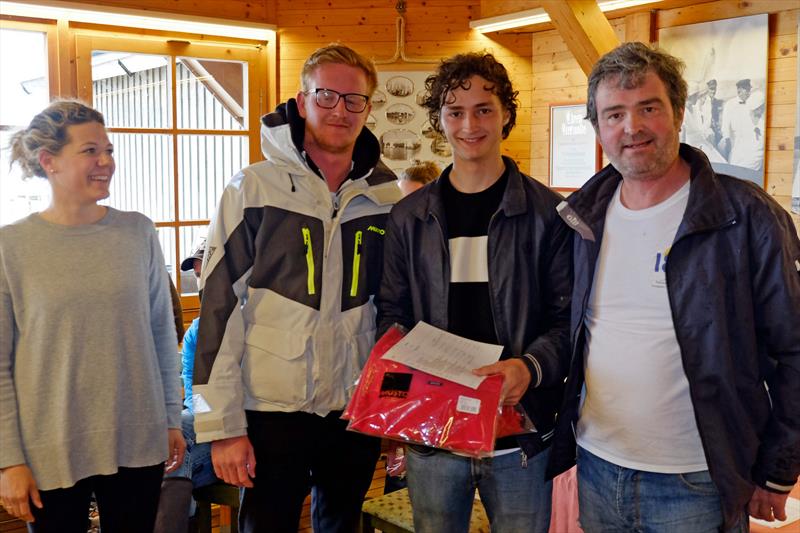 The Be Light team win the 18ft Skiff European Grand Prix Round 1 at Ammersee photo copyright Frank Reger / DSC taken at  and featuring the 18ft Skiff class