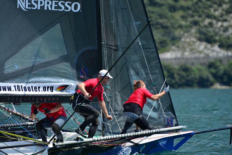 18ft Skiff Europeans on Lake Garda photo copyright Martin Ruegg taken at Circolo Vela Arco and featuring the 18ft Skiff class