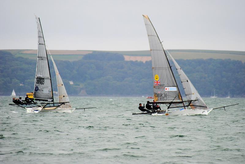 18ft Skiff UK Nationals at Plymouth day 1 photo copyright Keith Kendall taken at Mount Batten Centre for Watersports and featuring the 18ft Skiff class