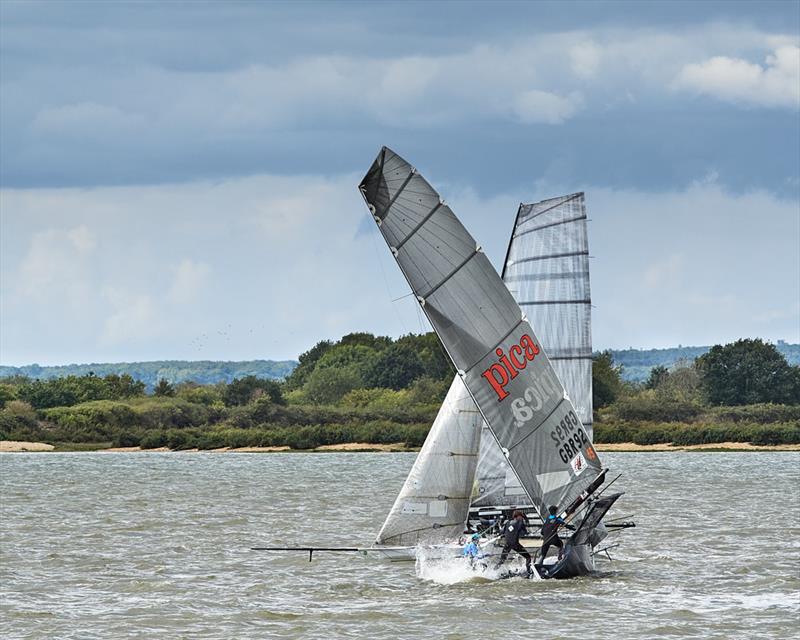 UK 18ft Skiff Grand Prix Round 3 at Marconi photo copyright Sandy Miller taken at Marconi Sailing Club and featuring the 18ft Skiff class