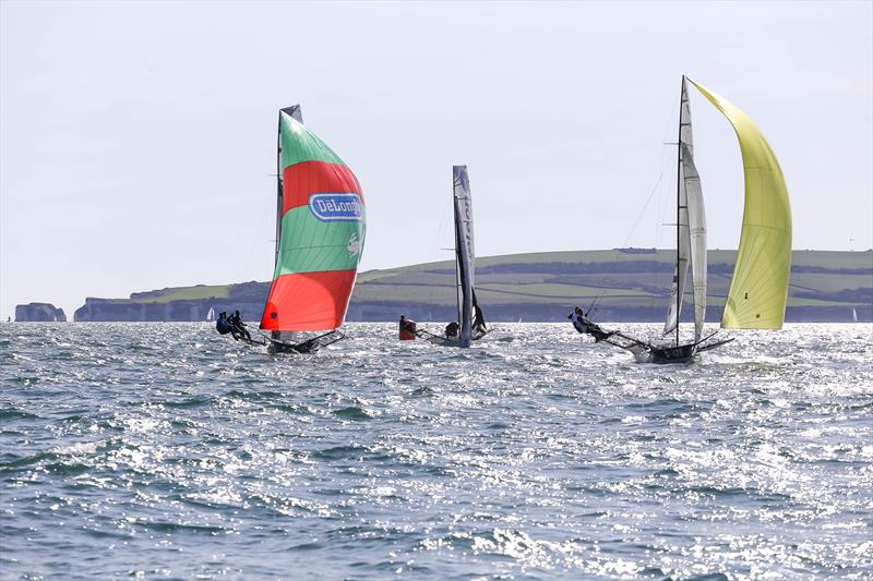 18ft Skiff Grand Prix at Sandbanks photo copyright Phil Jackson / www.harbourviewphotography.com taken at Parkstone Yacht Club and featuring the 18ft Skiff class