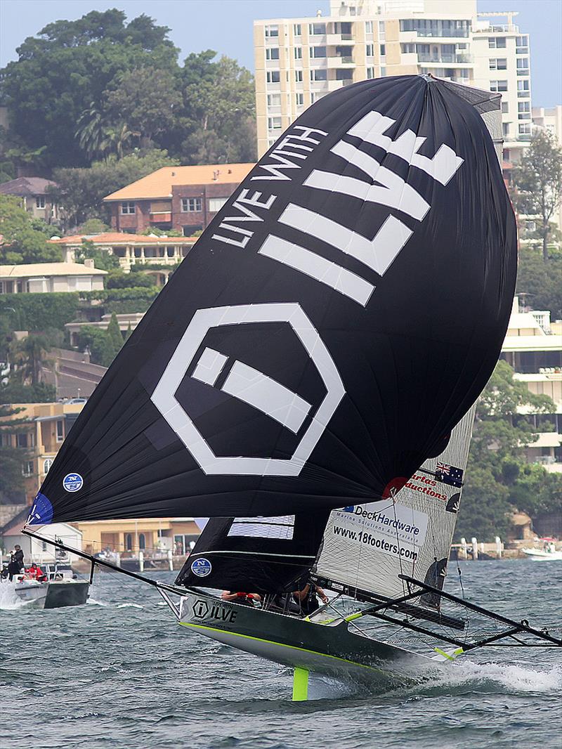 Ilve home in second place in Race 5 on day 3 of the 18ft Skiff Australian Championship 2018 - photo © Frank Quealey