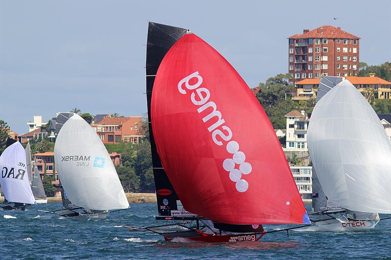 Smeg holds off her challengers in 18ft Skiff JJ Giltinan Championship Race 6 - photo © Frank Quealey