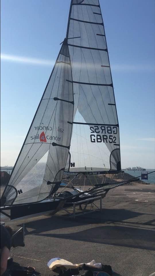 The 18ft Skiff GBR 52, Sail4Cancer photo copyright Luke Goble & Tom Kiddle taken at  and featuring the 18ft Skiff class