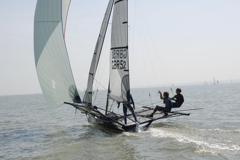 The 18ft Skiff GBR 52, Sail4Cancer photo copyright Luke Goble & Tom Kiddle taken at  and featuring the 18ft Skiff class