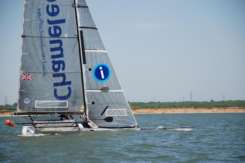 18ft Skiff European Grand Prix Round 1 at Calshot photo copyright Tom Kiddle taken at  and featuring the 18ft Skiff class