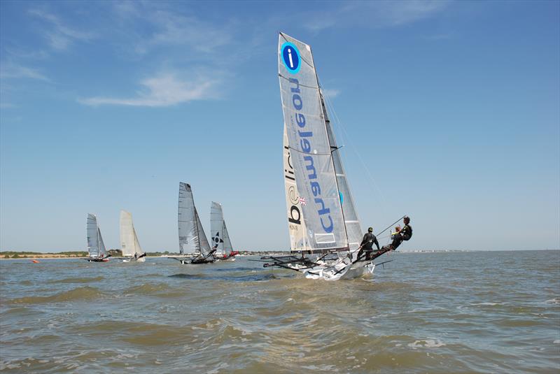 18ft Skiff European Grand Prix Round 1 at Calshot photo copyright Tom Kiddle taken at  and featuring the 18ft Skiff class