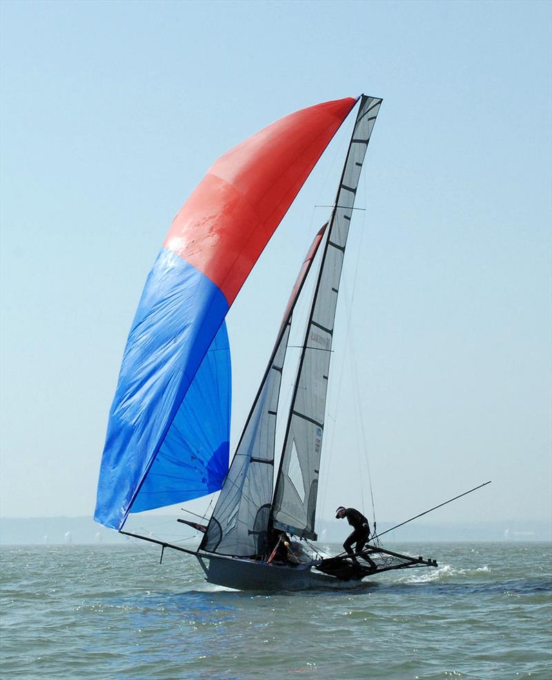 2018 UK 18ft Skiff National Championship at Calshot photo copyright Tom Kiddle taken at  and featuring the 18ft Skiff class
