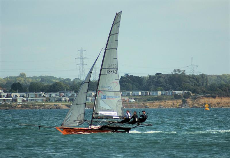 2018 UK 18ft Skiff National Championship at Calshot photo copyright Calum Healey taken at  and featuring the 18ft Skiff class