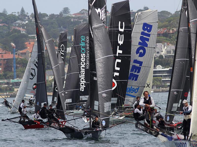 Starting in light wind on day 1 of the 18ft Skiff Australian Championship - photo © Frank Quealey