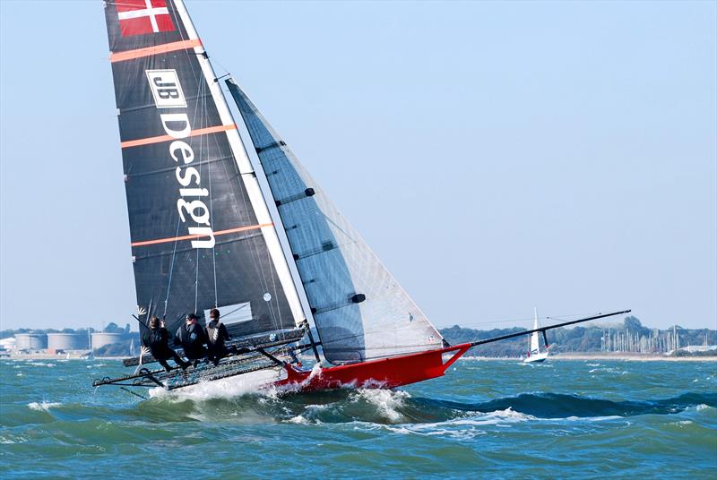 18ft Skiff European Grand Prix Series at Calshot, also the final round of the Allspars Solent Grand Prix Series photo copyright Kate Sullivan taken at  and featuring the 18ft Skiff class