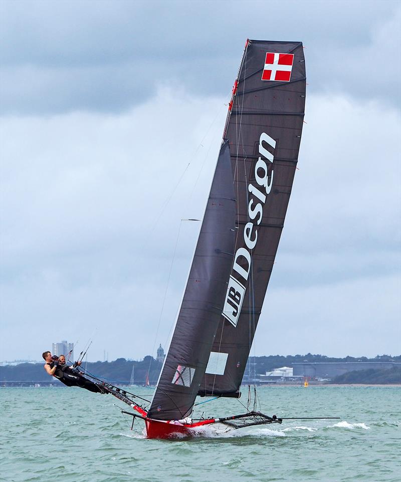 18ft Skiff European Grand Prix Series at Calshot, also the final round of the Allspars Solent Grand Prix Series photo copyright Kate Sullivan taken at  and featuring the 18ft Skiff class