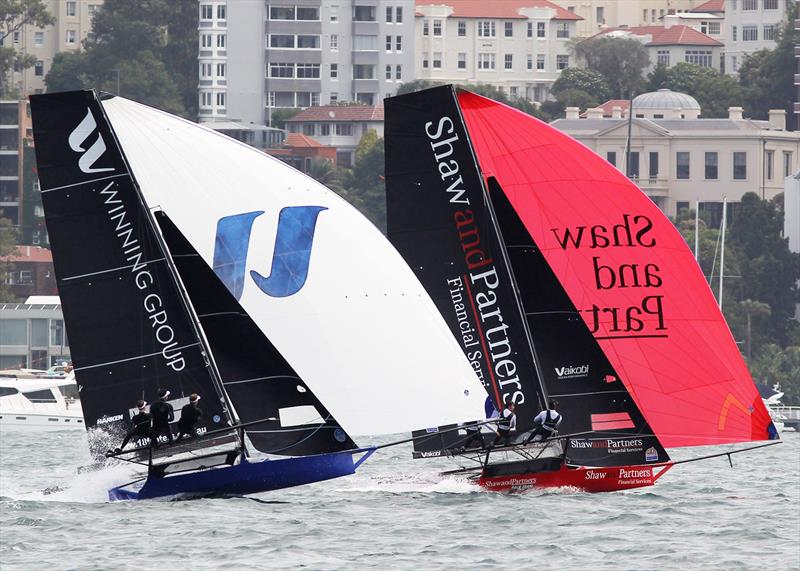 Winning Group and Shaw and Partners Financial Services show their downwind speed on Sydney Harbour - photo © Frank Quealey