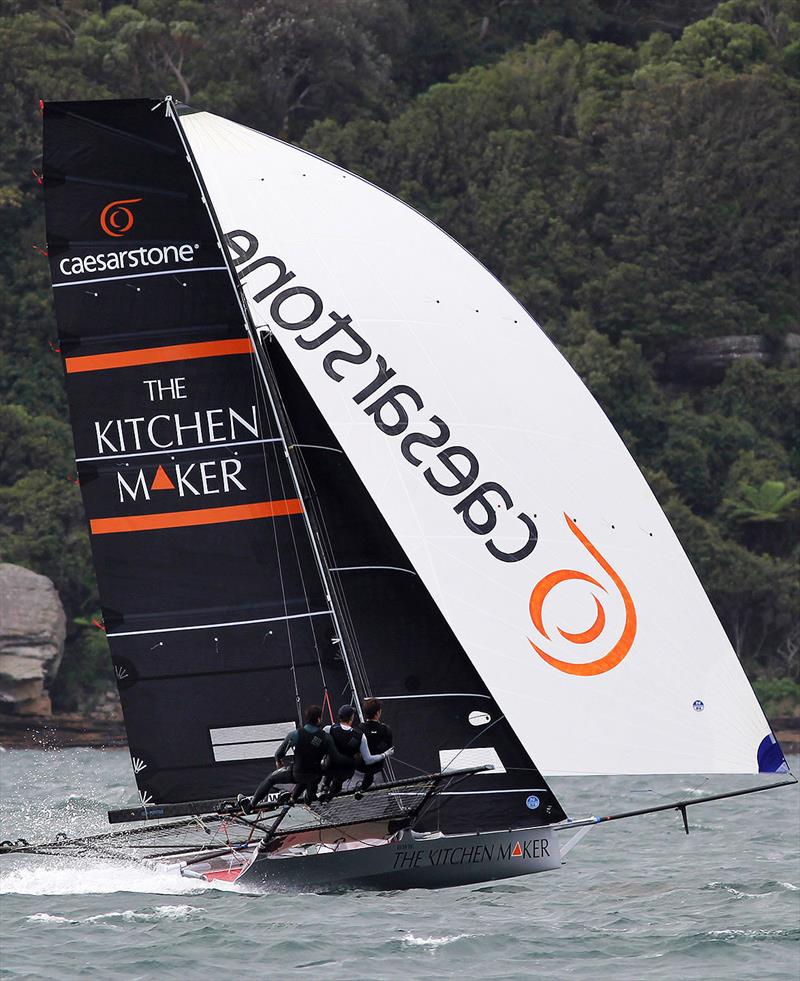 The Kitchen Maker-Caesarstone produced her best performance of the season in race 2 of the 2020 18ft Skiff JJ Giltinan Championship photo copyright Frank Quealey taken at Australian 18 Footers League and featuring the 18ft Skiff class