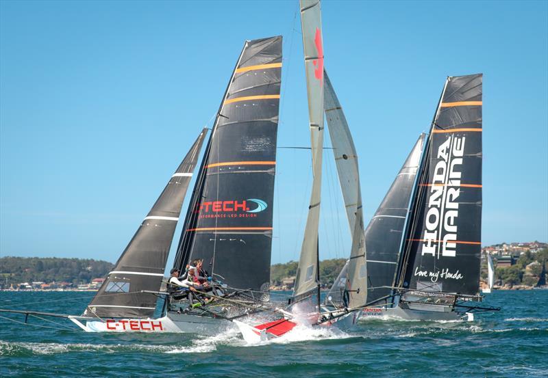 Races 6 & 7 on day 4 the 2020 18ft Skiff JJ Giltinan Championship photo copyright Michael Chittenden taken at Australian 18 Footers League and featuring the 18ft Skiff class