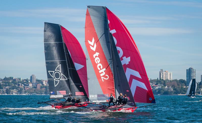 Races 8 & 9 on day 5 the 2020 18ft Skiff JJ Giltinan Championship photo copyright Michael Chittenden taken at Australian 18 Footers League and featuring the 18ft Skiff class