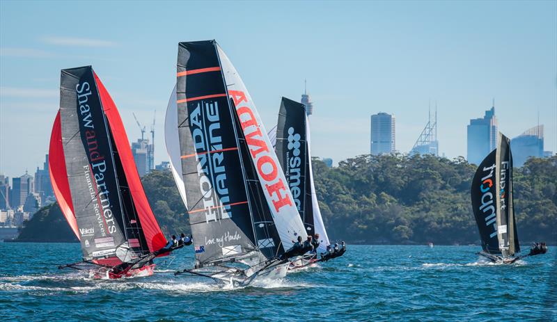 Races 8 & 9 on day 5 the 2020 18ft Skiff JJ Giltinan Championship - photo © Michael Chittenden