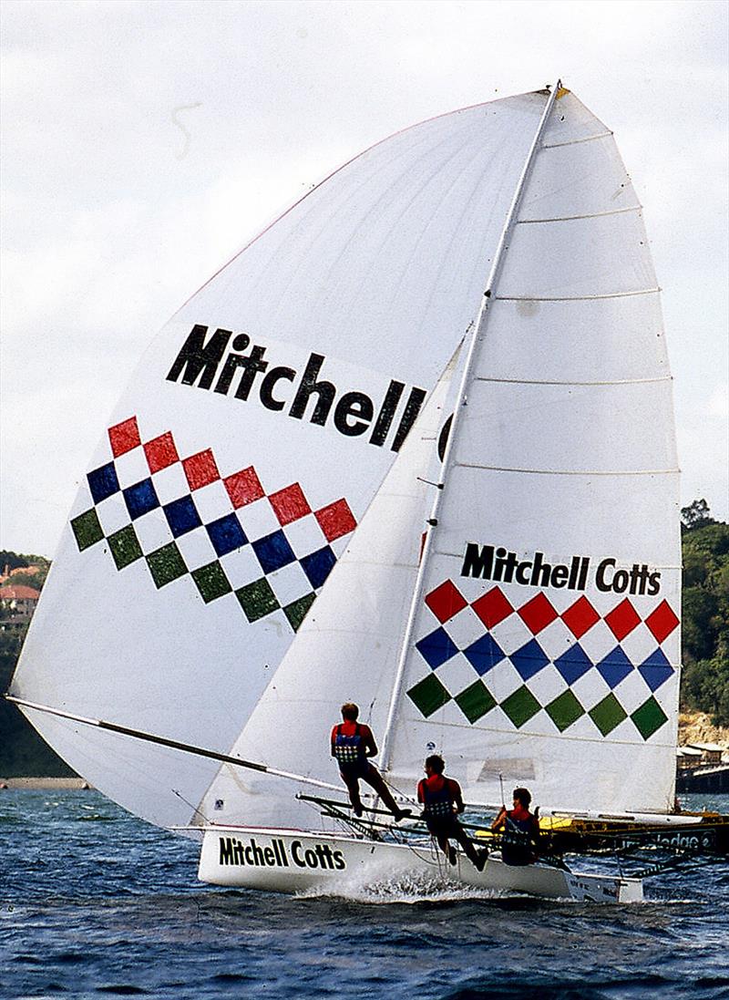 John Winning skippered Mitchell Cotts for Patrick Corrigan in the 1980s photo copyright Archive taken at Australian 18 Footers League and featuring the 18ft Skiff class