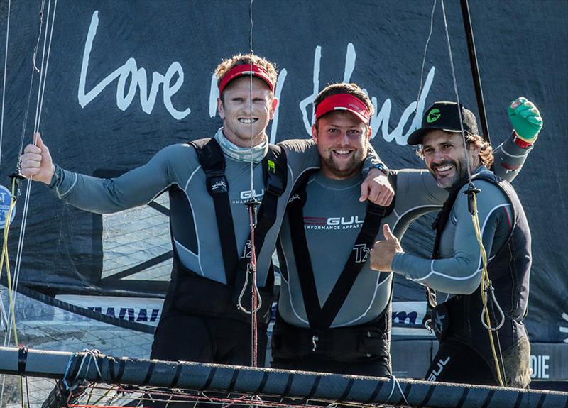 New Zealand's 18ft Skiff Racing Record: The winning Honda Marine team at the JJ Giltinan Championship - photo © Michael Chittenden