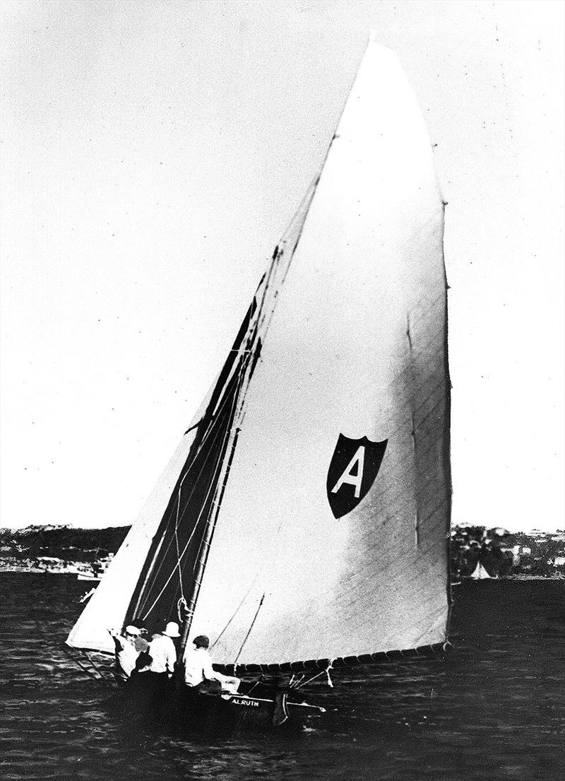 Alf Beashel's Alruth in the 1950s photo copyright Archive taken at Australian 18 Footers League and featuring the 18ft Skiff class