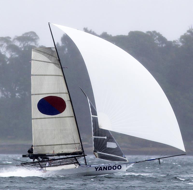 Incredible performance by the veteran Yandoo team in atrocious conditions last Sunday photo copyright Frank Quealey taken at Australian 18 Footers League and featuring the 18ft Skiff class