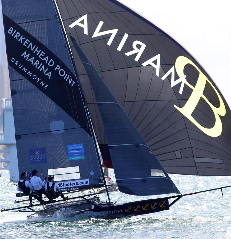 Birkenhead Point Marina's fourth placing in 18ft Skiff Spring Championship Race 6 is the best performance for the rookie crew photo copyright Frank Quealey taken at Australian 18 Footers League and featuring the 18ft Skiff class