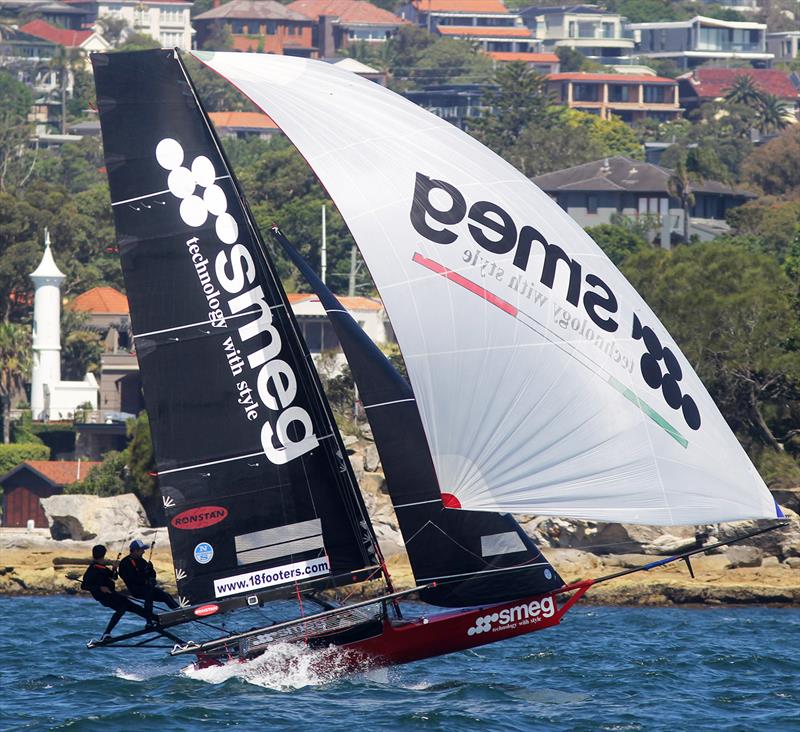 Smeg's winning form during 18ft Skiff Spring Championship Race 7 photo copyright Frank Quealey taken at Australian 18 Footers League and featuring the 18ft Skiff class