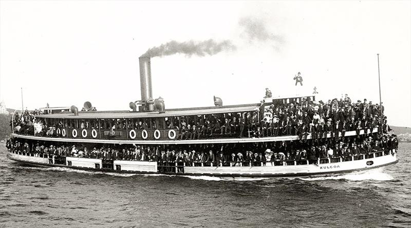 18 Footer Spectator Ferry Kulgoa in 1918 photo copyright Archive taken at Australian 18 Footers League and featuring the 18ft Skiff class