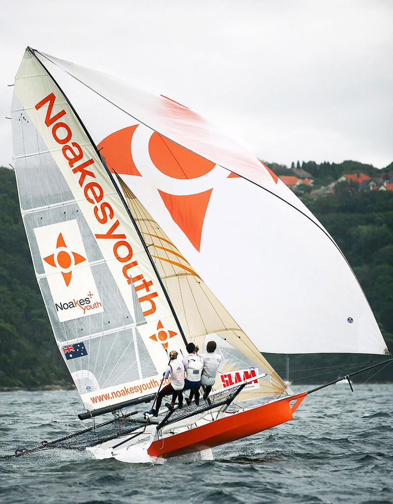 Jacqui Bonnitcha in action at the 2007 JJs photo copyright Frank Quealey taken at Australian 18 Footers League and featuring the 18ft Skiff class