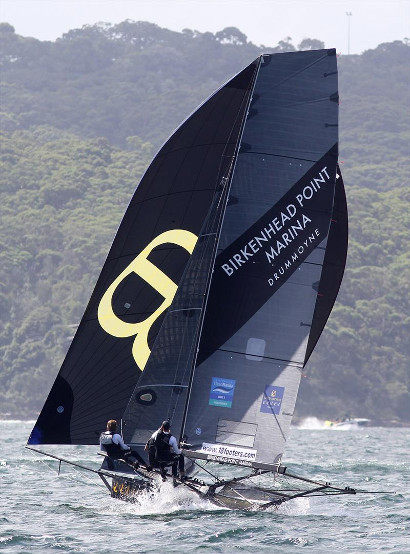 Birkenhead Point Marina finished fifth in Race 7 of the 18ft Skiff Australian Championship photo copyright Frank Quealey taken at Australian 18 Footers League and featuring the 18ft Skiff class