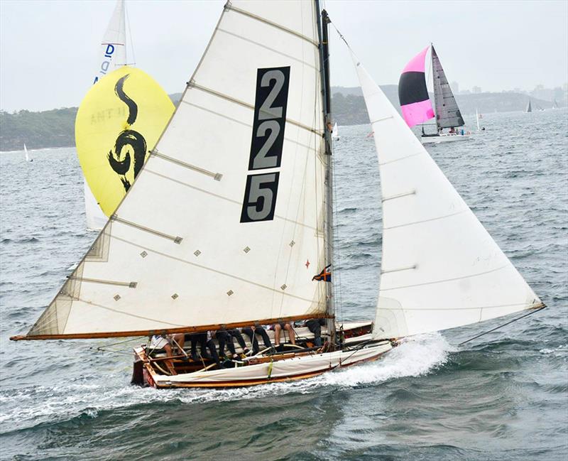 THE MISTAKE, skippered by John Winning, won the last race of the Australian Historical 18s Championship photo copyright MVS taken at Sydney Flying Squadron and featuring the 18ft Skiff class