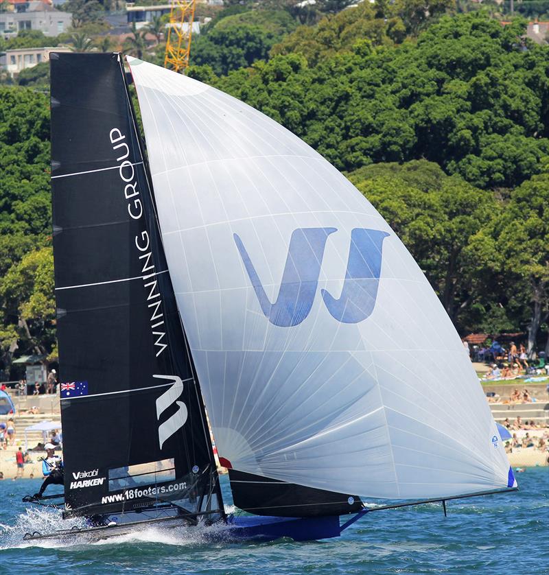18ft Skiff JJ Giltinan Championship: Yandoo Winning Group is a big threat for the title photo copyright Frank Quealey taken at Australian 18 Footers League and featuring the 18ft Skiff class