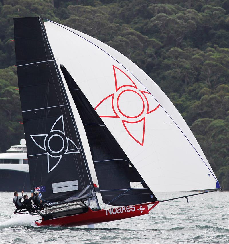 18ft Skiff JJ Giltinan Championship day 1: Early race leader, Noakesailing photo copyright Frank Quealey taken at Australian 18 Footers League and featuring the 18ft Skiff class