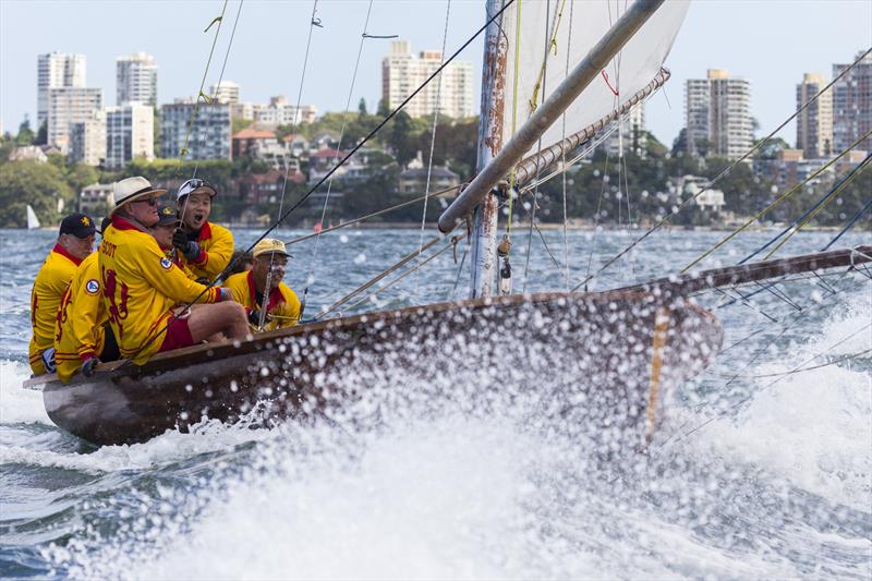 Historic 18-foot skiff on day 1 of the Sydney Harbour Regatta - photo © Andrea Francolini