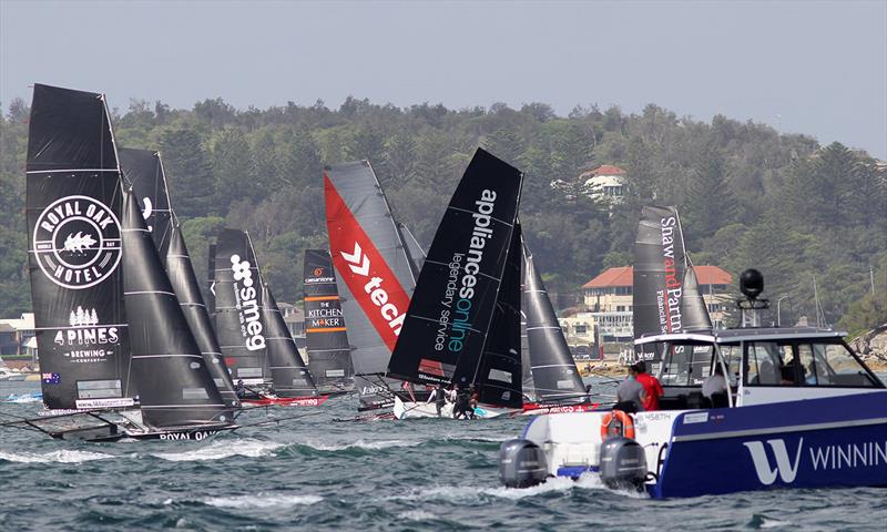 18ft Skiff JJ Giltinan Championship day 3: The moment tech2's championship suffered a big blow photo copyright Frank Quealey taken at Australian 18 Footers League and featuring the 18ft Skiff class