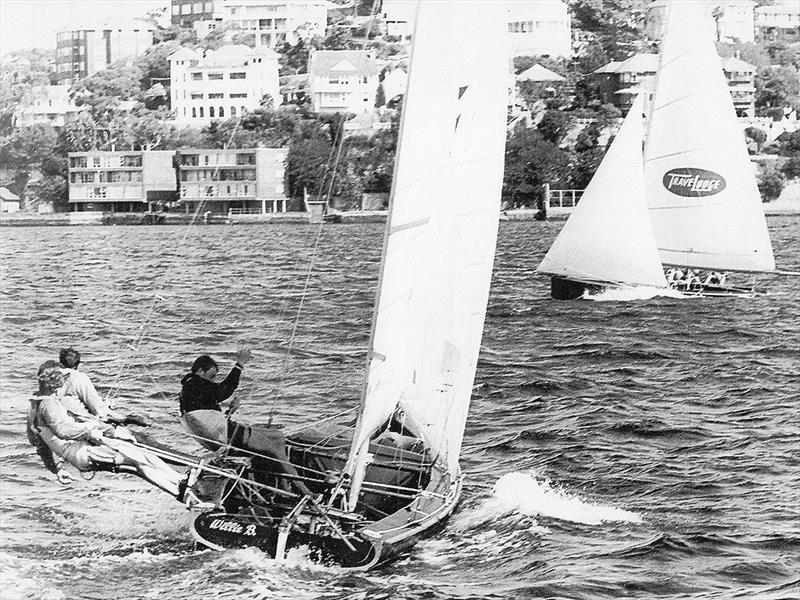 Willie B and Travelodge on Sydney Harbour photo copyright Archive taken at Australian 18 Footers League and featuring the 18ft Skiff class