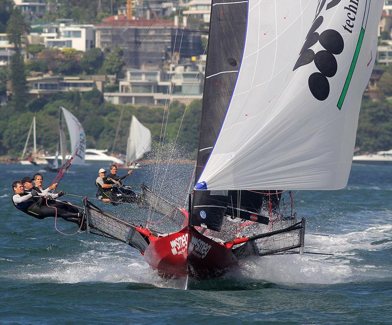 About to win the JJ Giltinan world Championship photo copyright Frank Quealey taken at Australian 18 Footers League and featuring the 18ft Skiff class