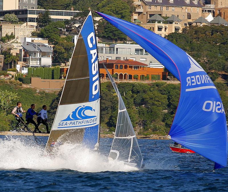 On the way to victory in the 2006 JJs photo copyright Frank Quealey taken at Australian 18 Footers League and featuring the 18ft Skiff class