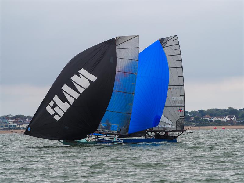 UK 18ft Skiff Solent Grand Prix Series Round 3 photo copyright Kate Sullivan taken at Calshot Sailing Club and featuring the 18ft Skiff class