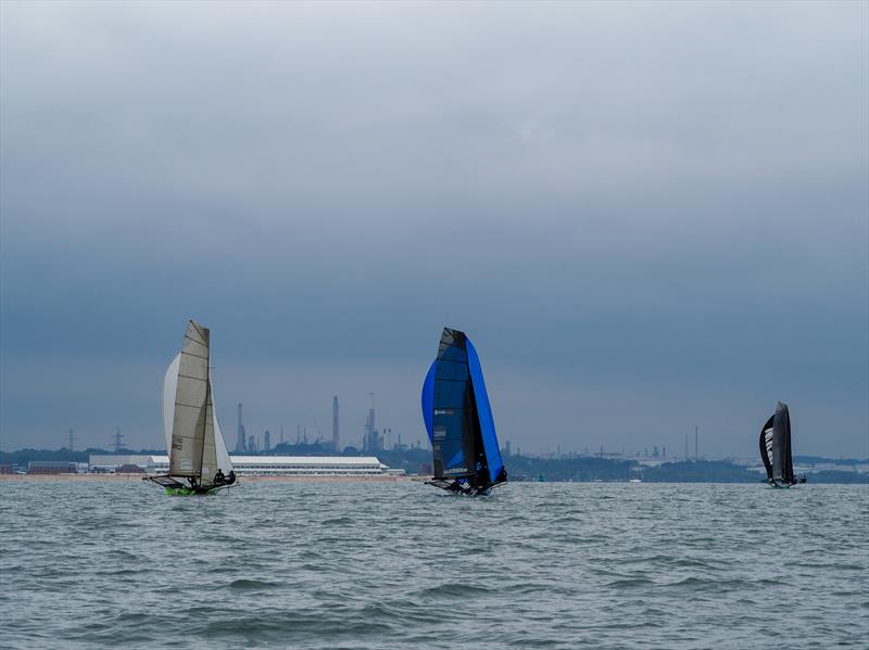 UK 18ft Skiff Solent Grand Prix Series Round 3 photo copyright Kate Sullivan taken at Calshot Sailing Club and featuring the 18ft Skiff class