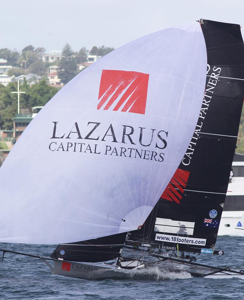 Lazarus Capital Partners has a new boat coming for the new 18ft Skiff season in Sydney photo copyright Frank Quealey taken at Australian 18 Footers League and featuring the 18ft Skiff class