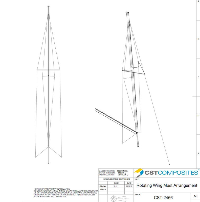 18ft Skiff Lumix wing mast drawings photo copyright CST Composites taken at Sydney Flying Squadron and featuring the 18ft Skiff class