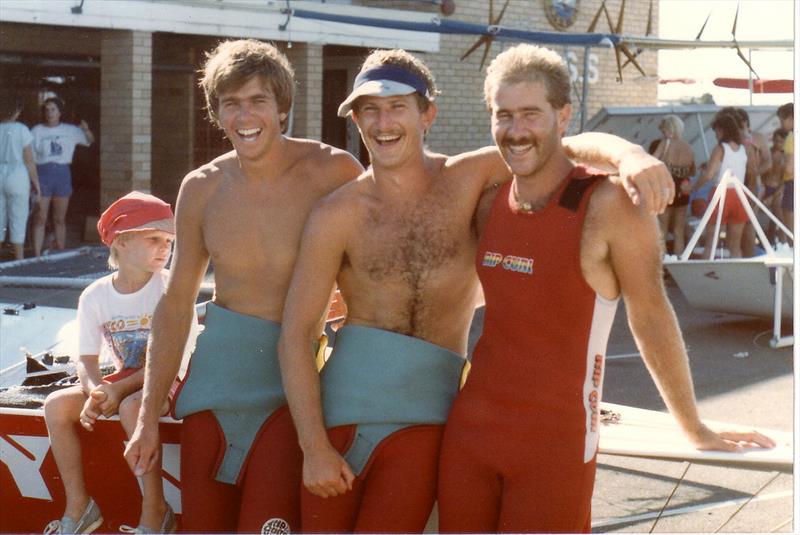 1987 JJ Giltinan champion Chesty Bond crew photo copyright Frank Quealey taken at Australian 18 Footers League and featuring the 18ft Skiff class