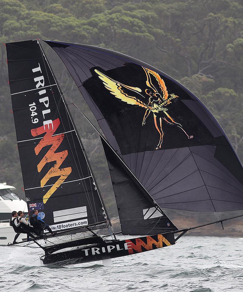 Triple M was consistent throughout the race to finish in eighth place- Race 2, JJ Giltinan 18ft Skiff Championship, Sydney, March 4, 2018 - photo © Frank Quealey