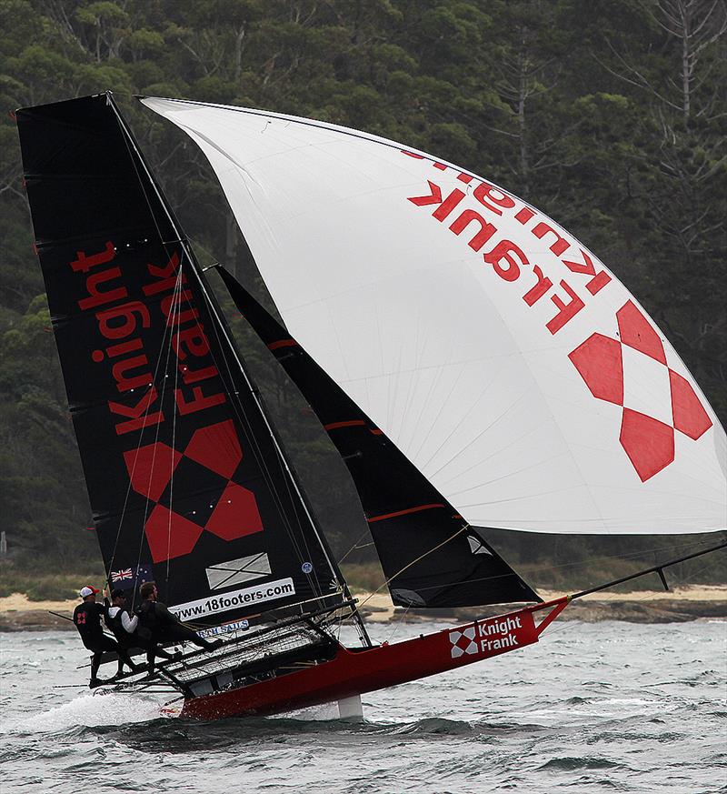 Knight Frank takes fifth place - Race 2, JJ Giltinan 18ft Skiff Championship, Sydney, March 4, 2018 photo copyright Frank Quealey taken at Australian 18 Footers League and featuring the 18ft Skiff class