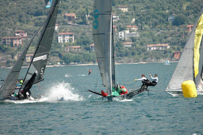 18ft Skiff European Grand Prix round 2 on Lake Garda photo copyright Renato Bolis taken at Vela Club Campione del Garda and featuring the 18ft Skiff class