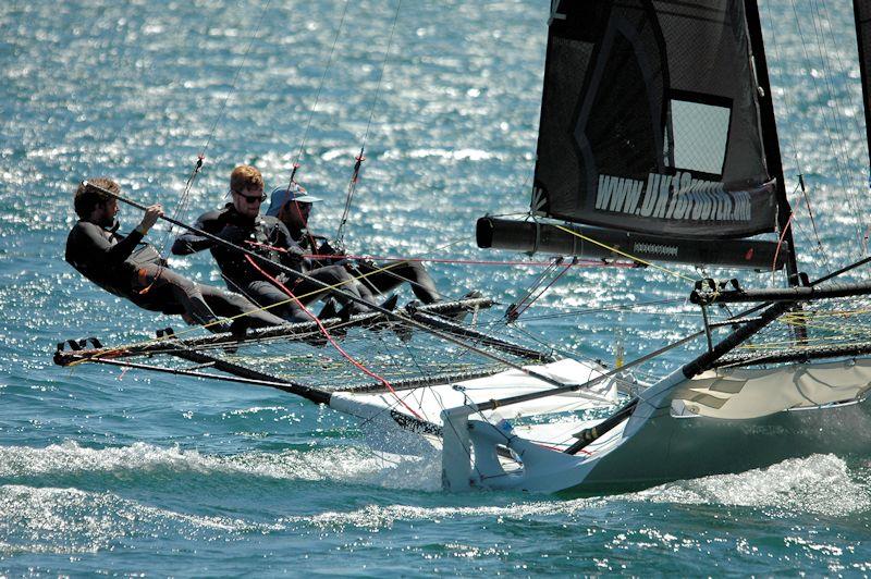 18ft Skiff European Grand Prix round 2 on Lake Garda photo copyright Renato Bolis taken at Vela Club Campione del Garda and featuring the 18ft Skiff class