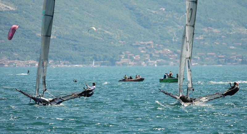 18ft Skiff European Grand Prix round 2 on Lake Garda photo copyright Renato Bolis taken at Vela Club Campione del Garda and featuring the 18ft Skiff class